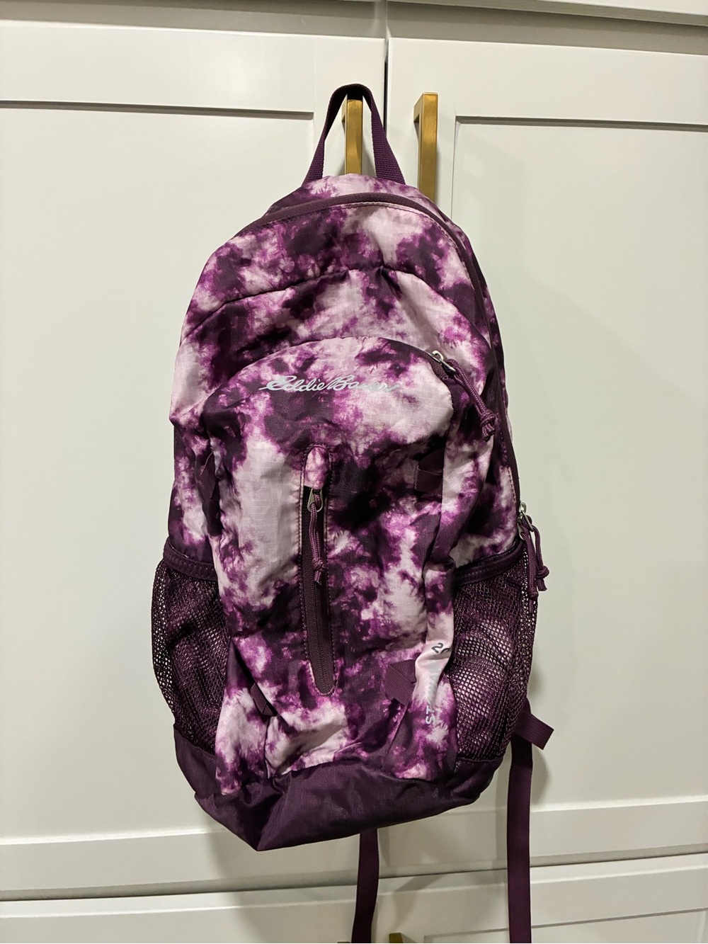 Eddie Bauer Stowaway Purple Tie-Dye Daypack